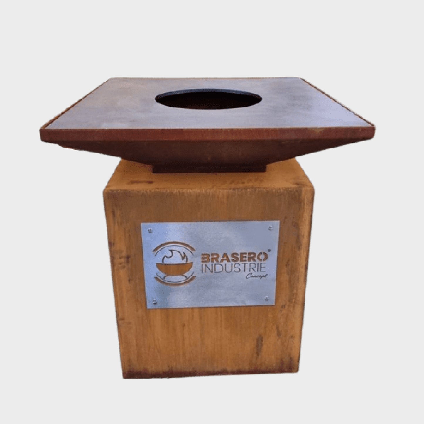 Brasero carré de dimensions 100cm x 100cm modèle Méditerranée