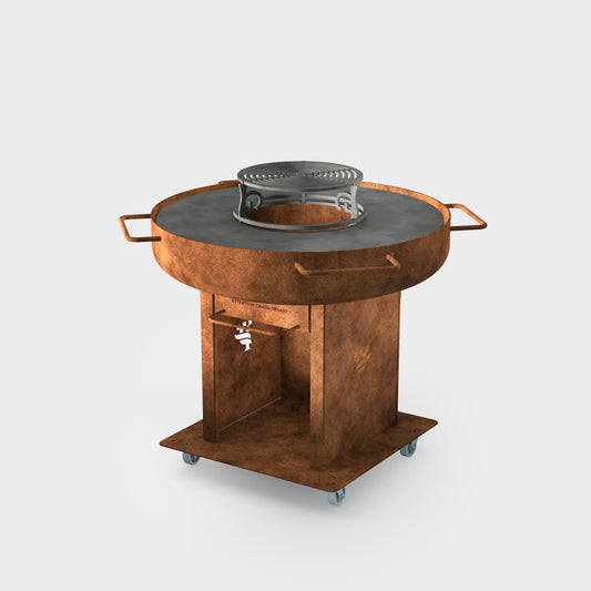 Brasero Barbecue Plancha rond de 125cm de diamètre
