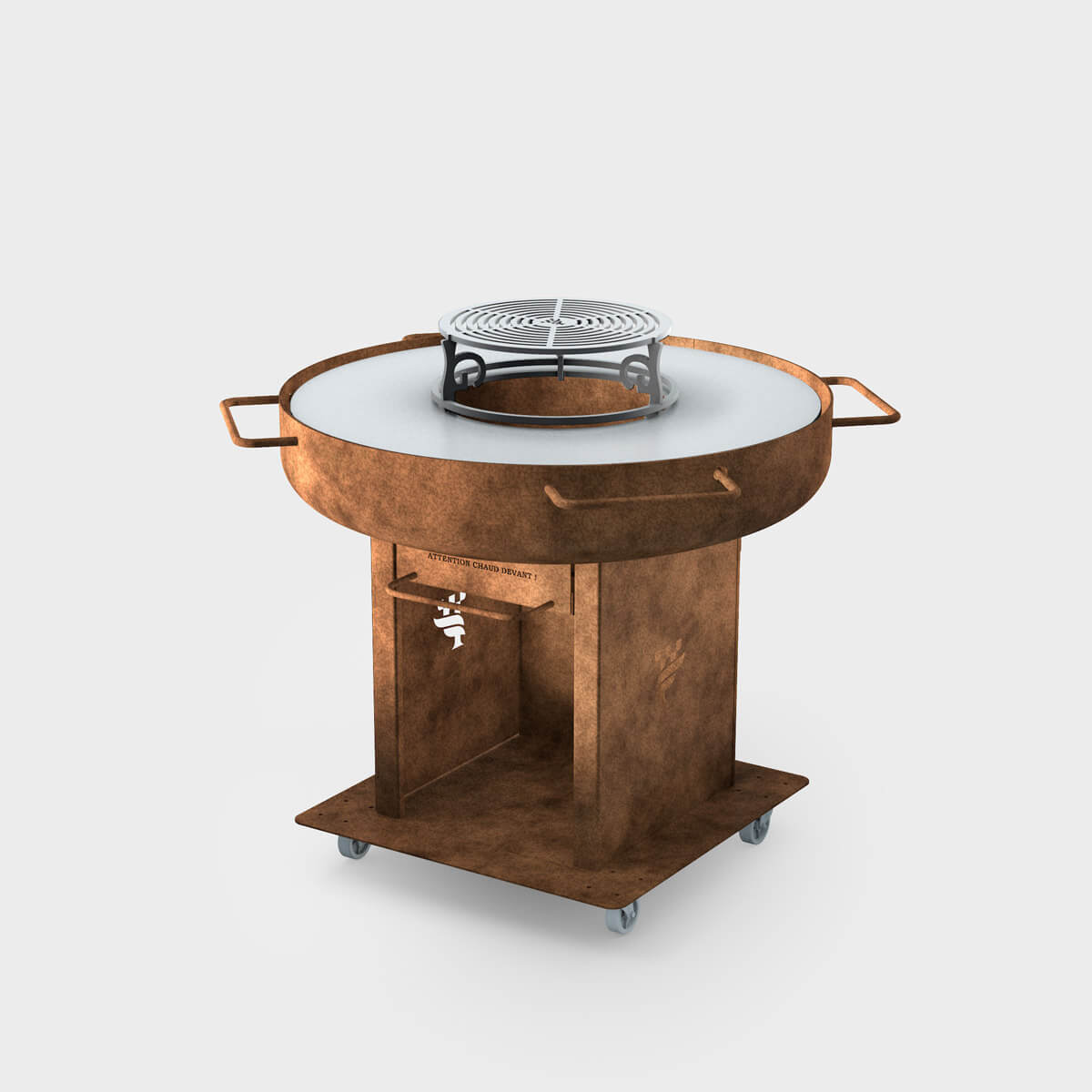 Brasero Barbecue Plancha rond de 125cm de diamètre