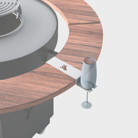 Support verre à pieds en Inox pour Braséro 750 et 1000 Grandgousier couronne bois
