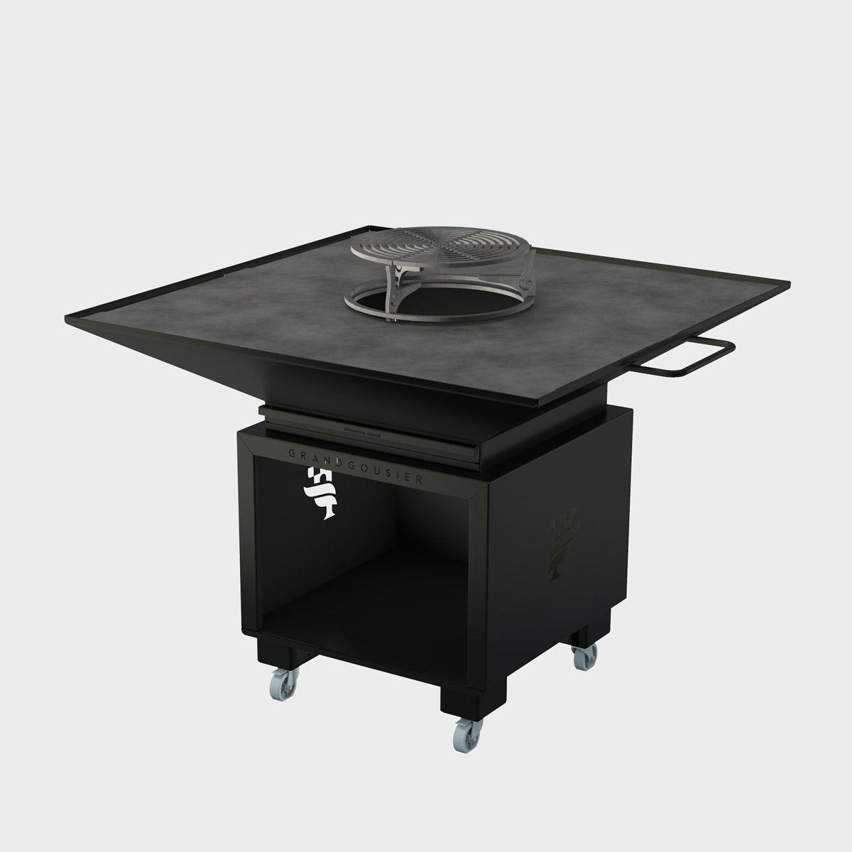 Brasero Barbecue Plancha carré de dimensions 150cm x 150cm