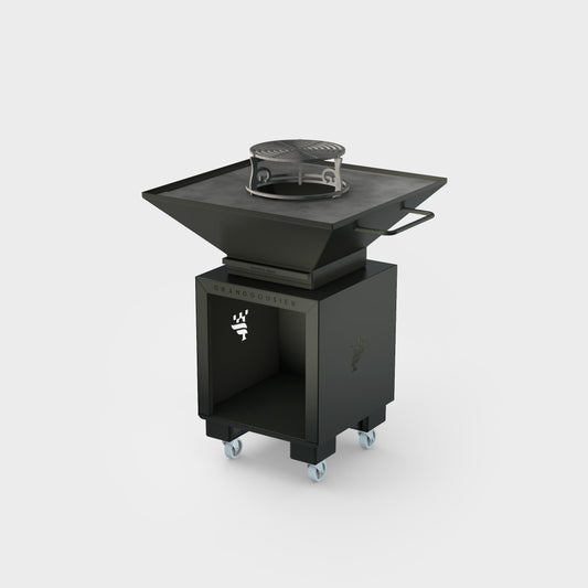 Brasero Barbecue Plancha carré de dimensions 75cm x 75cm