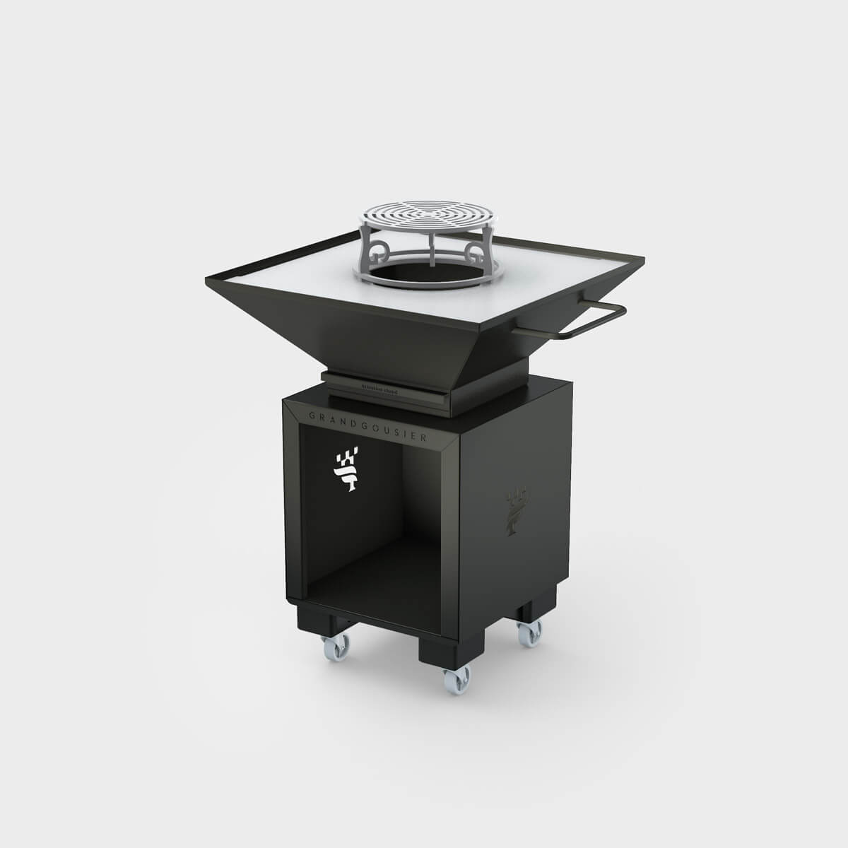 Brasero Barbecue Plancha carré de dimensions 75cm x 75cm