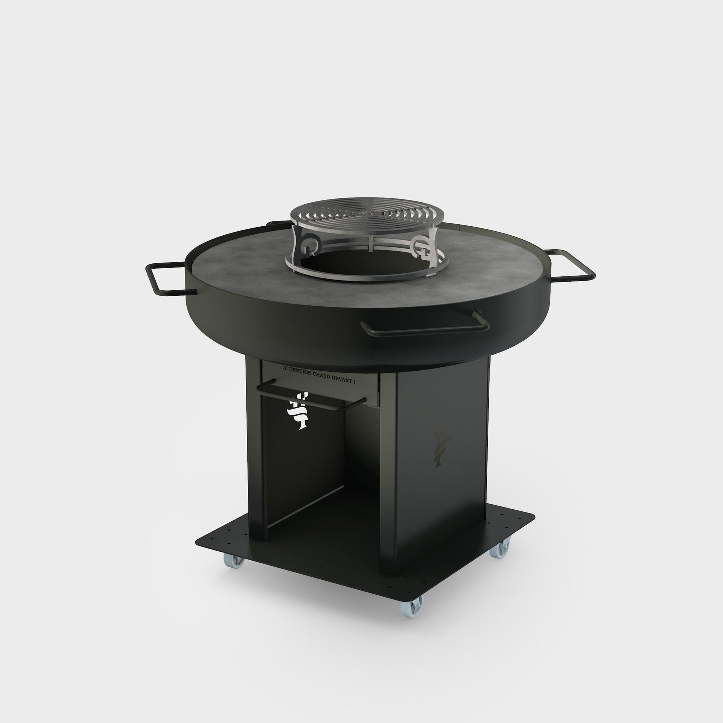 Brasero Barbecue Plancha rond de 125cm de diamètre